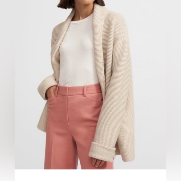 NWOT Theory Sweater Coat in Wool Cashmere Blend Quiet Luxury - Picture 2 of 16